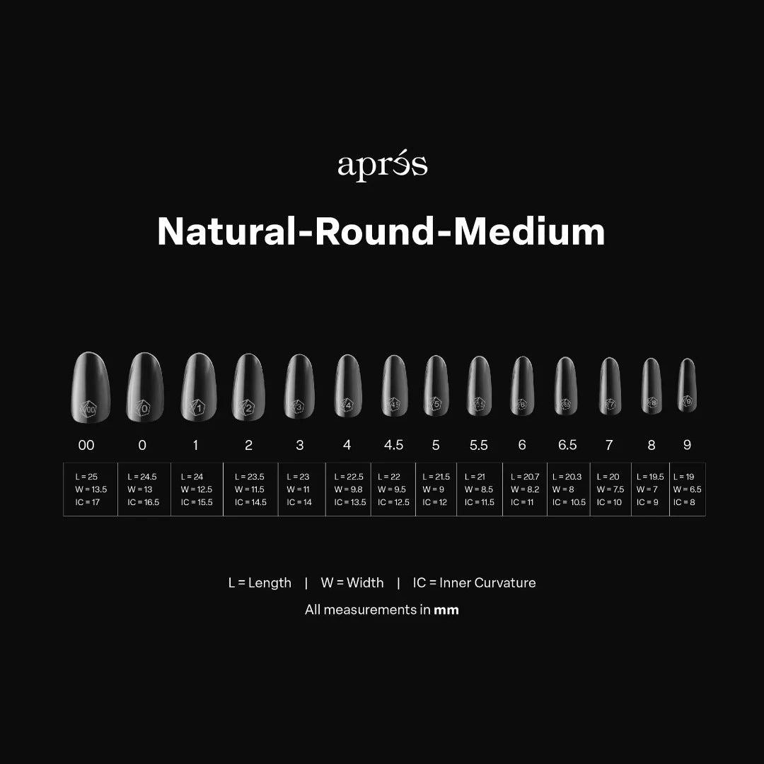 Apres Gel-X Mini Tips Box 2.0 - Natural Round Medium (280Pcs)