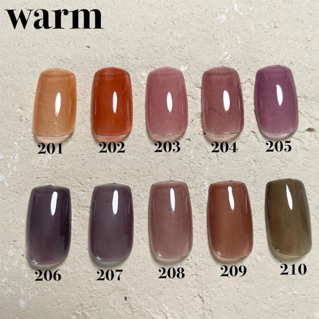 Enoi Gel Polish - Warm Series #WA201-WA210 Collection