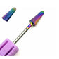 SP Nail Drill Bits - Small Rounded Cone Carbide Grit 3/32 Rainbow