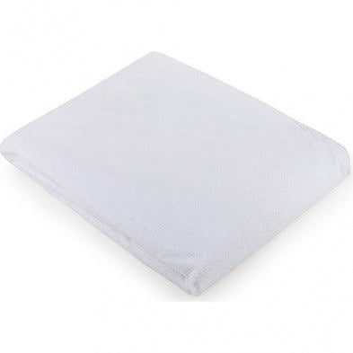 PI Terry Fitted Bed Sheet w/ Hole - White