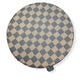 Hydraulic Circle Stool - Brown with Black Base