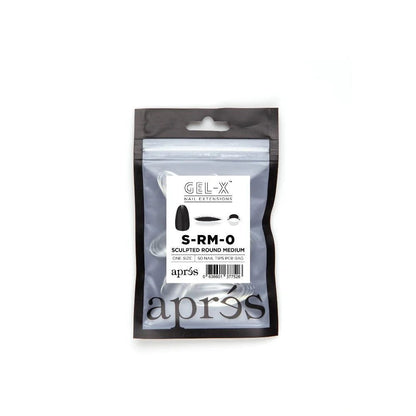 Apres Gel-X Refill Tips - Sculpted Round Medium (50Pcs)