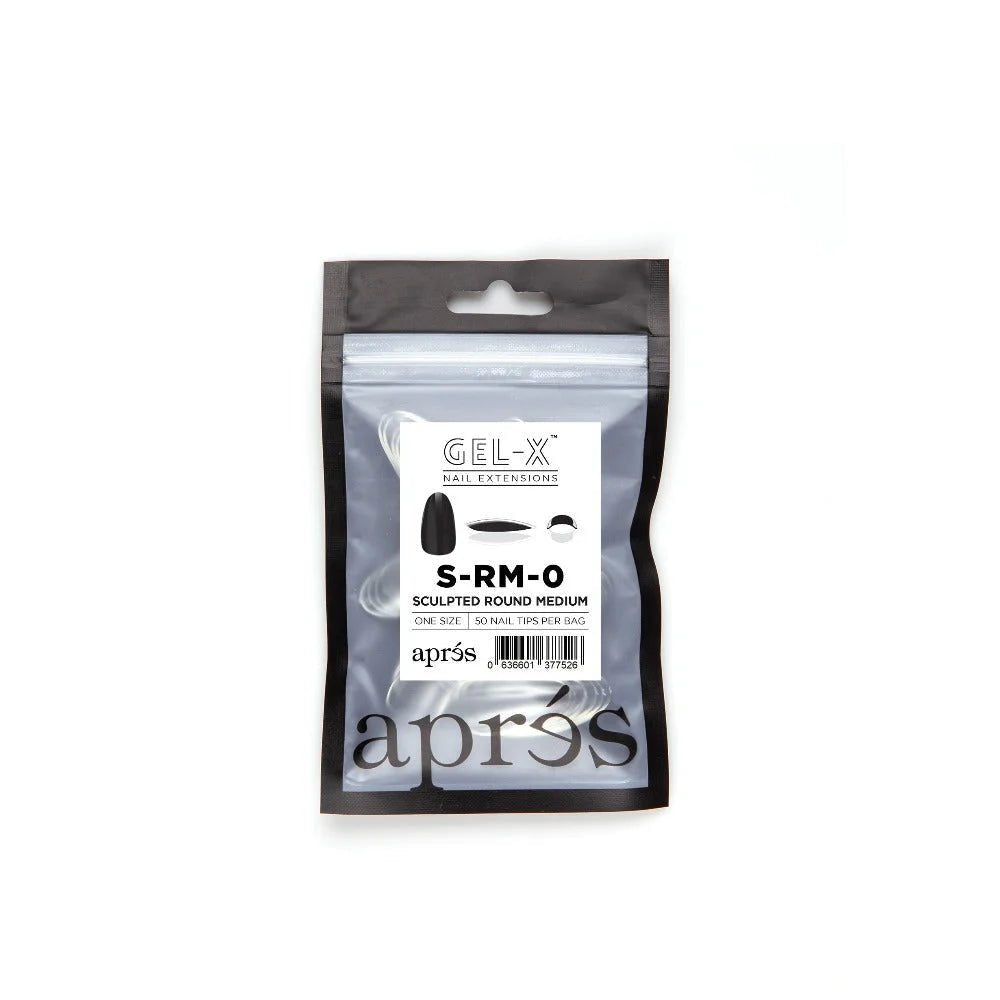 Apres Gel-X Refill Tips - Sculpted Round Medium (50Pcs)