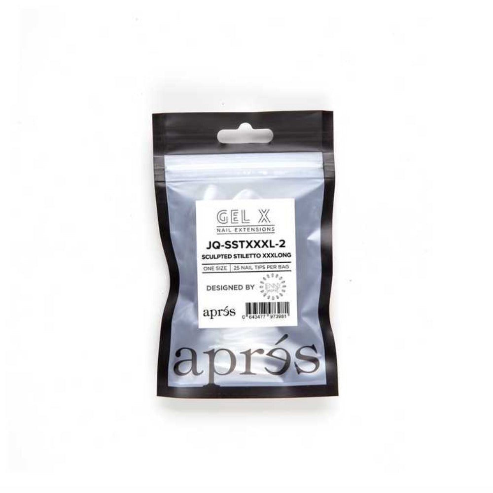 Apres X Jenny Secret Gel-X Refill Tips - Sculpted Stiletto Xxxlong 50Pcs