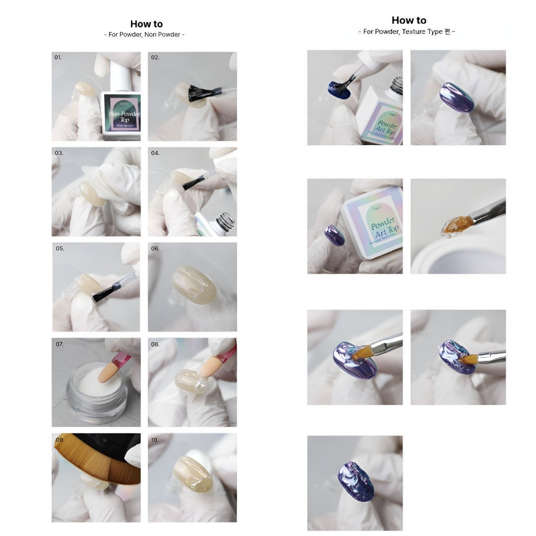 Make.N Powder Art Top Gel 3pc Set