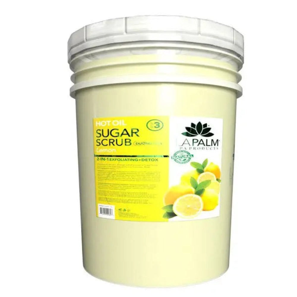 La Palm Hot Oil Sugar Scrub - Lemon 5Gal Bucket