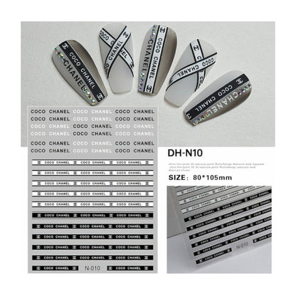 fingernail stickers, art nail stickers, CNBS Nail Stickers, Decals for Nails Fashion Brands