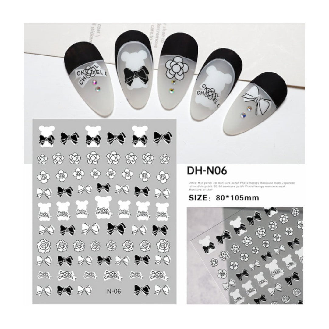 fingernail stickers, art nail stickers, CNBS Nail Stickers, Decals for Nails Fashion Brands