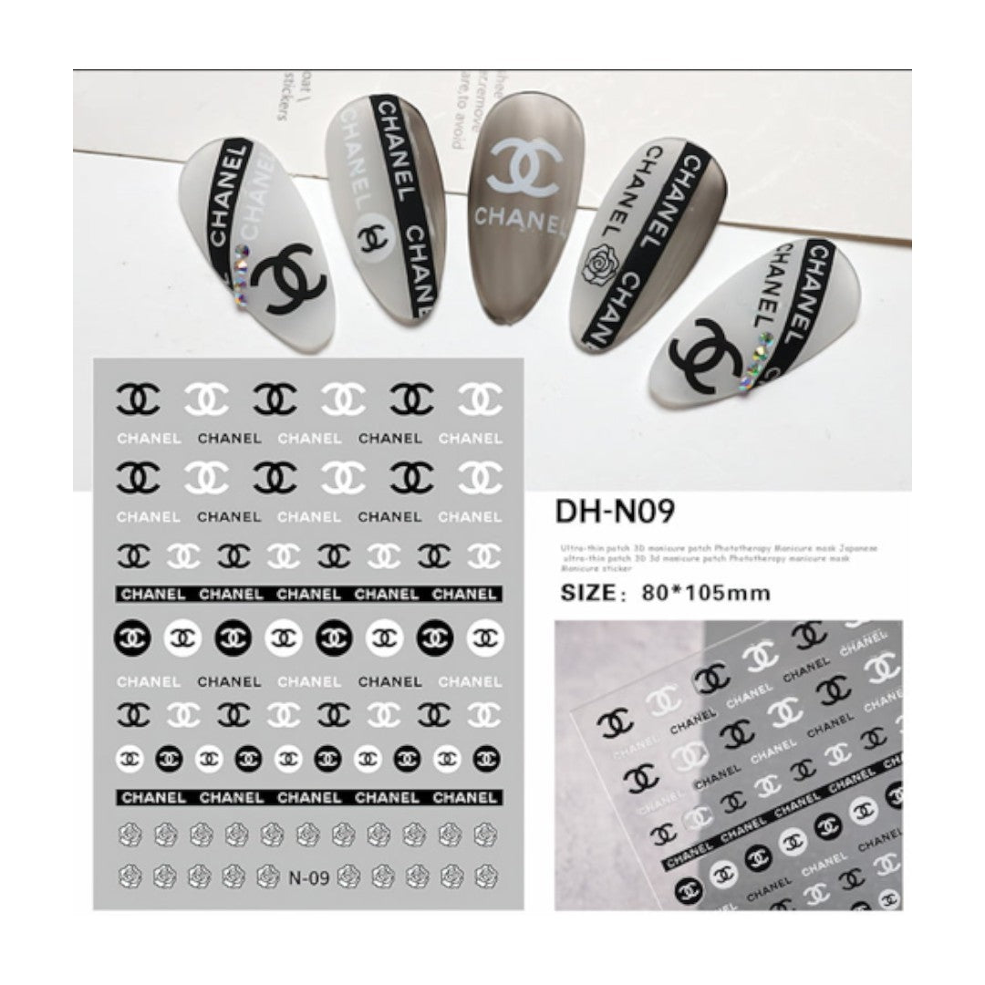 fingernail stickers, art nail stickers, CNBS Nail Stickers, Decals for Nails Fashion Brands