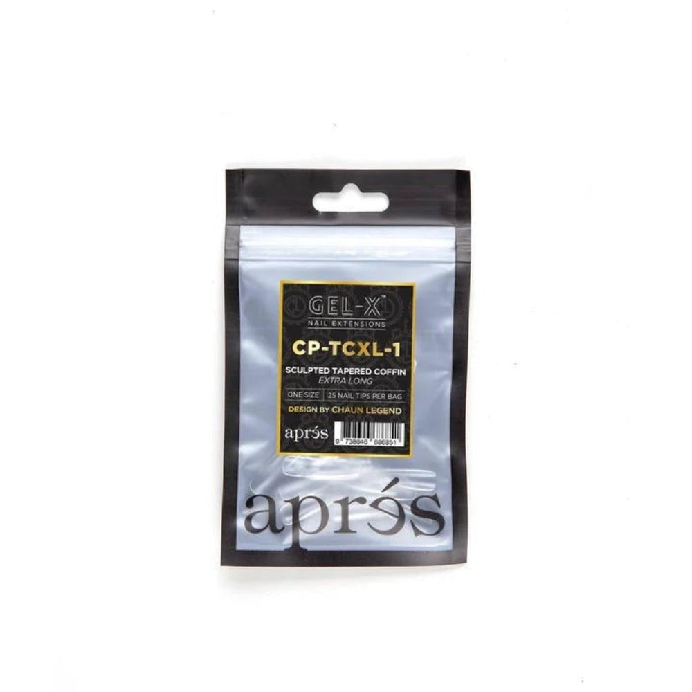 Apres X Chaun Legend Gel-X Refill Tips - Sculpted Tapered Coffin Extra Long (50Pcs)