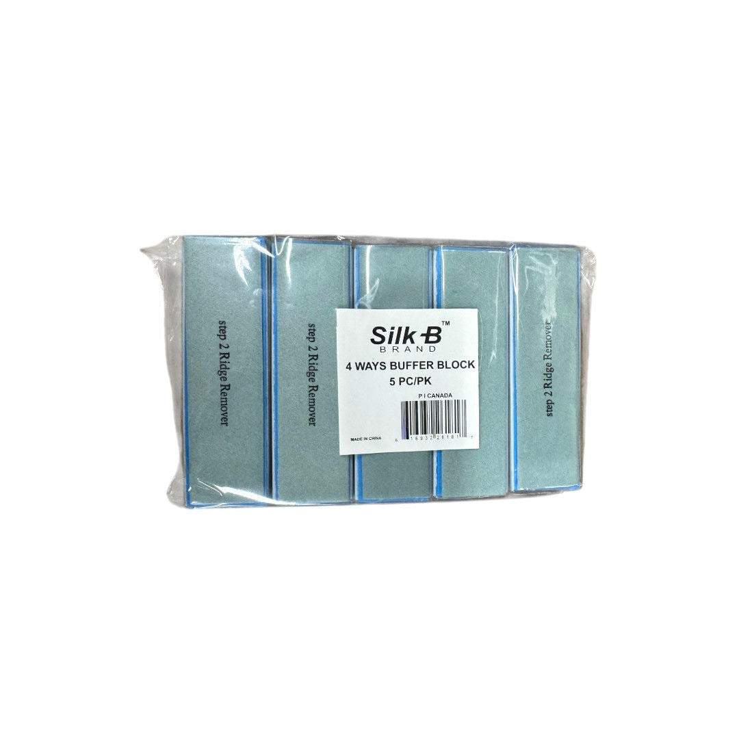 Silk B 4-Way Shining Nail Buffer (Pack of 5)