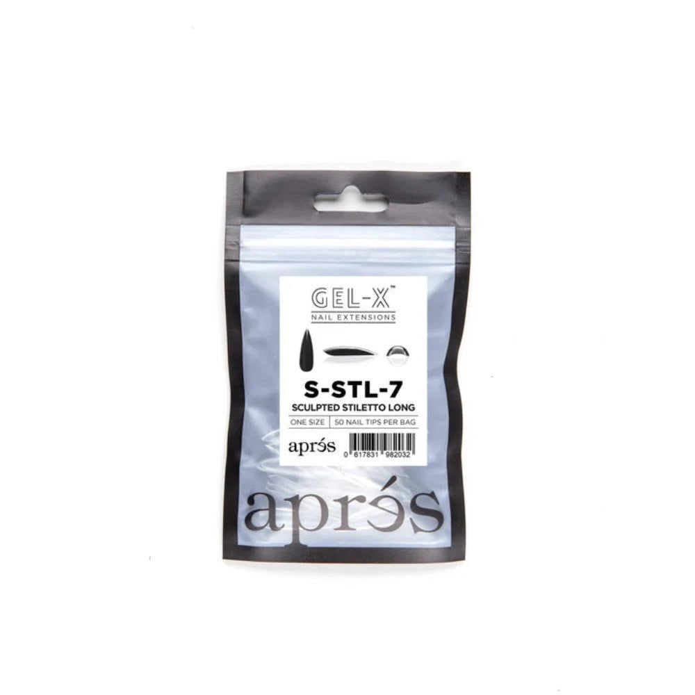 Apres Gel-X Refill Tips - Sculpted Stiletto Long (50Pcs)