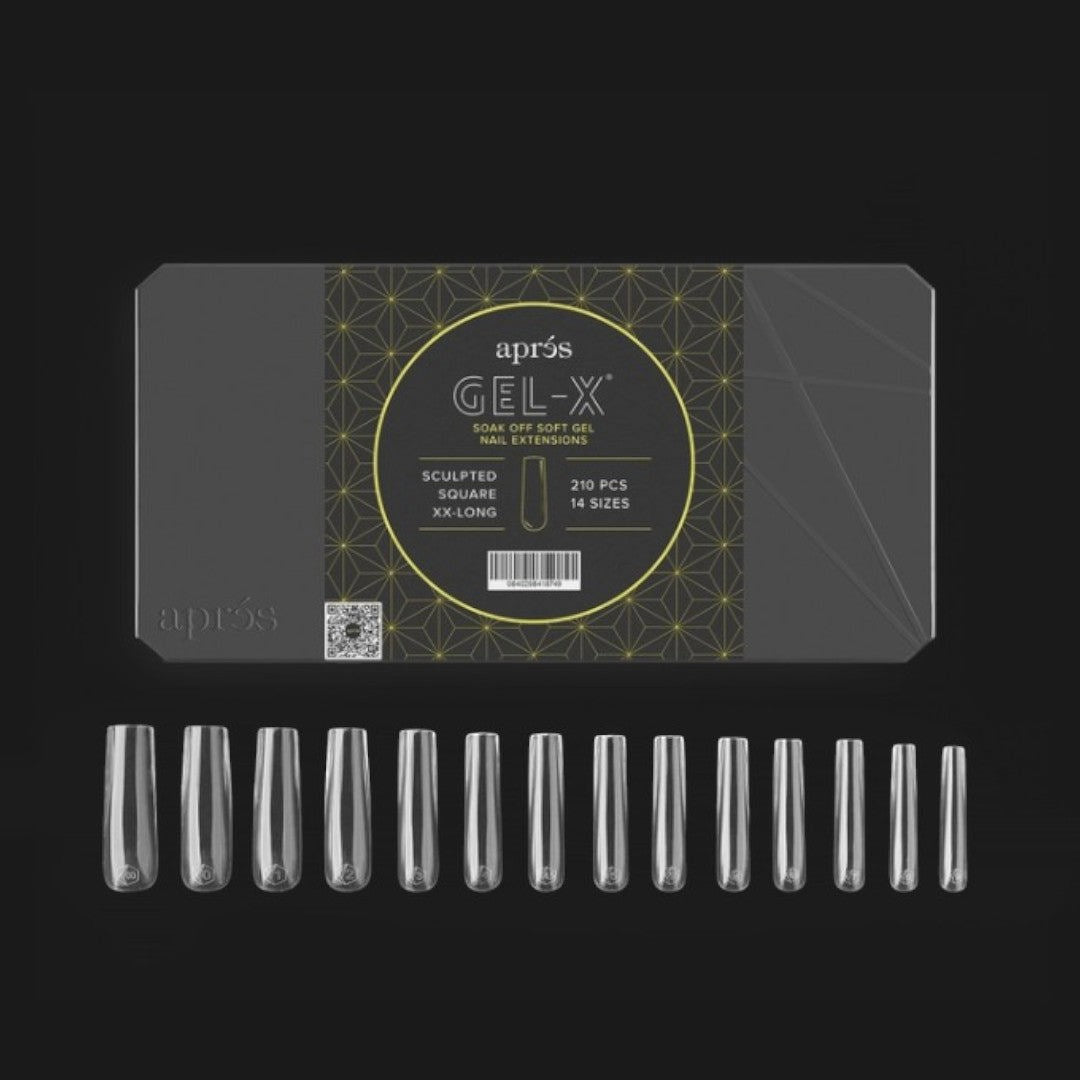 Apres Gel-X Mini Tips Box 2.0 - Sculpted Square Extra Extra Long (210Pcs)