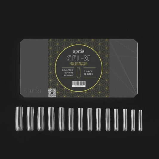 Apres Gel-X Mini Tips Box 2.0 - Sculpted Square Extra Extra Long (210Pcs)
