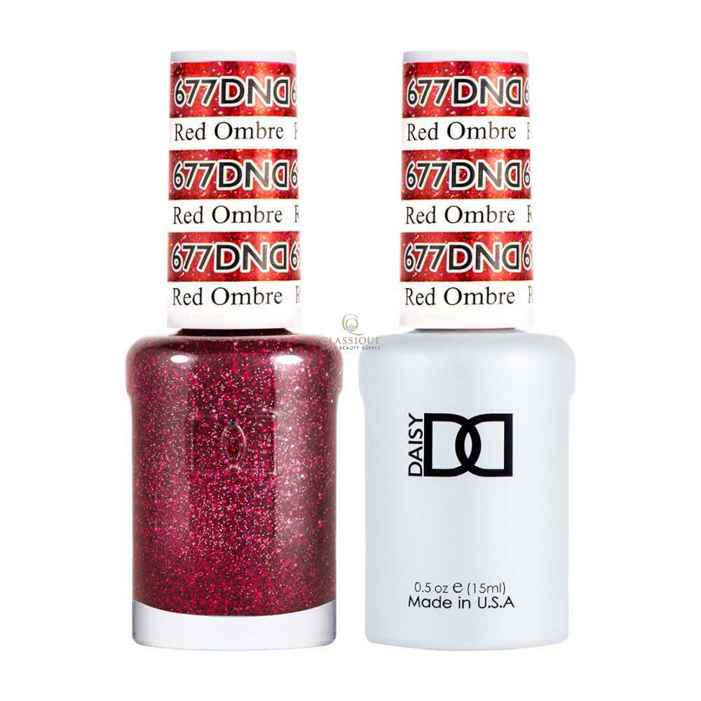 DND Gel & Lacquer Duo - Red Ombre #677