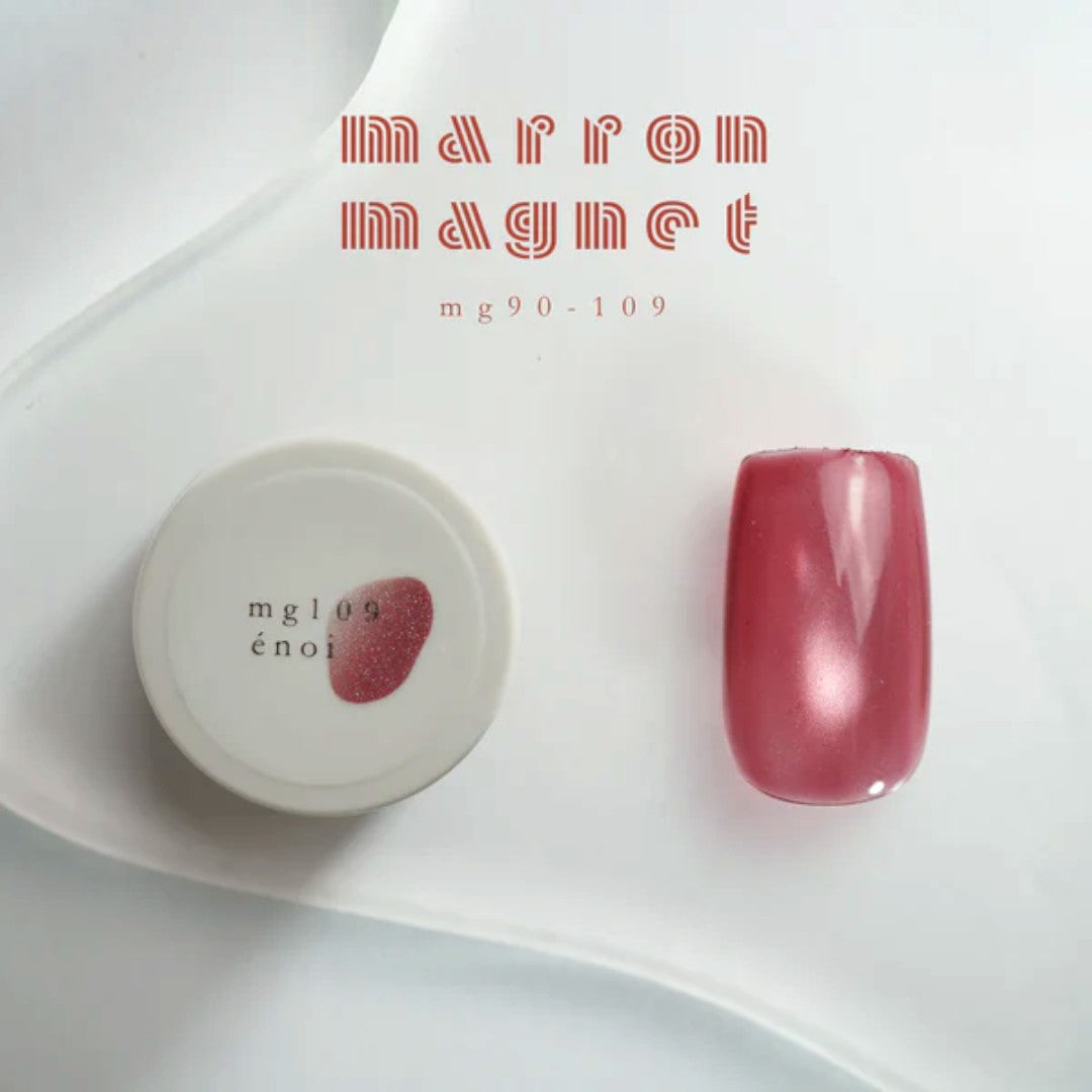 énoi Magnetic Gel Polish, Japanese Brand - Marron Magnet MG107
