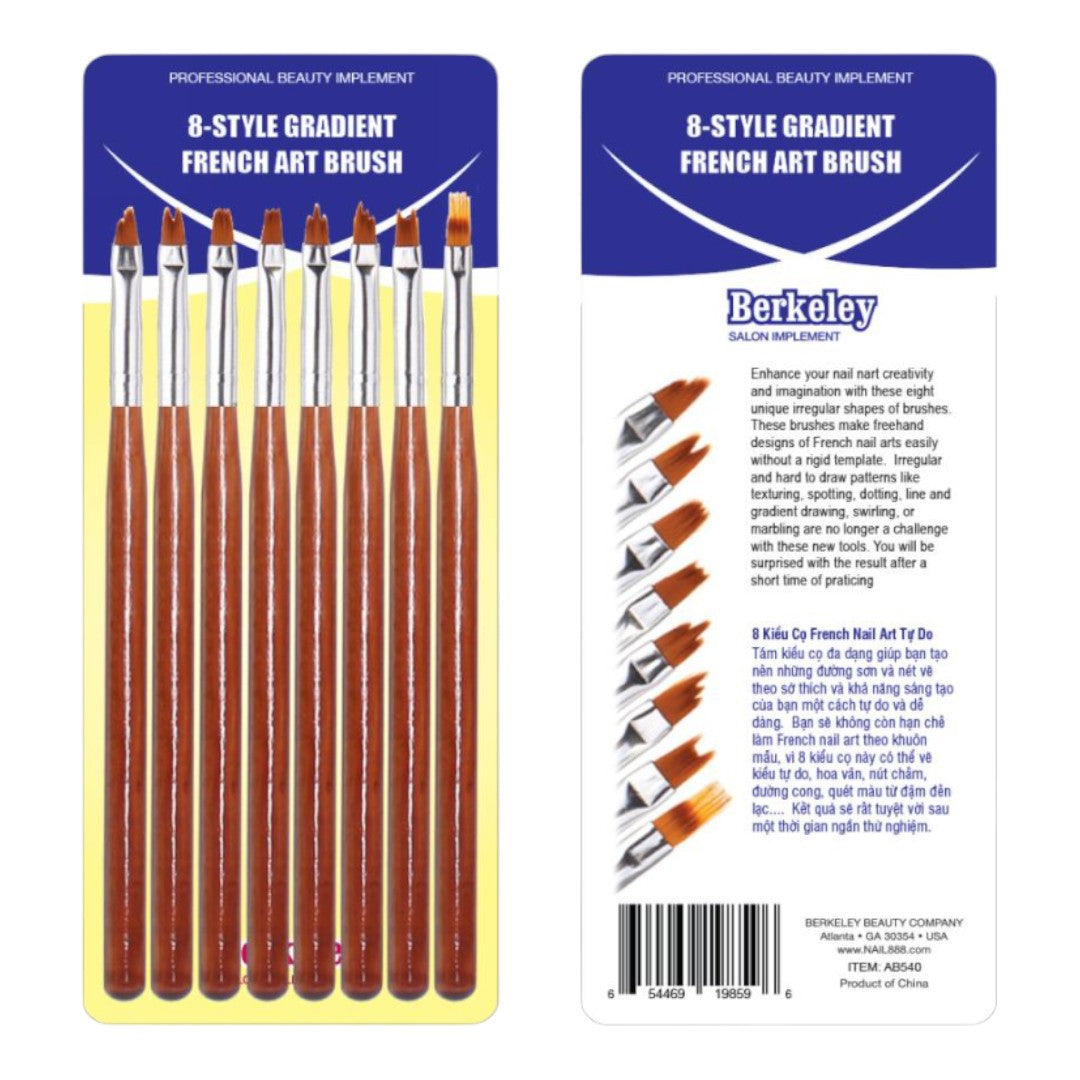 Berkeley Gradient French Art Brush Set (8Pcs) #AB540