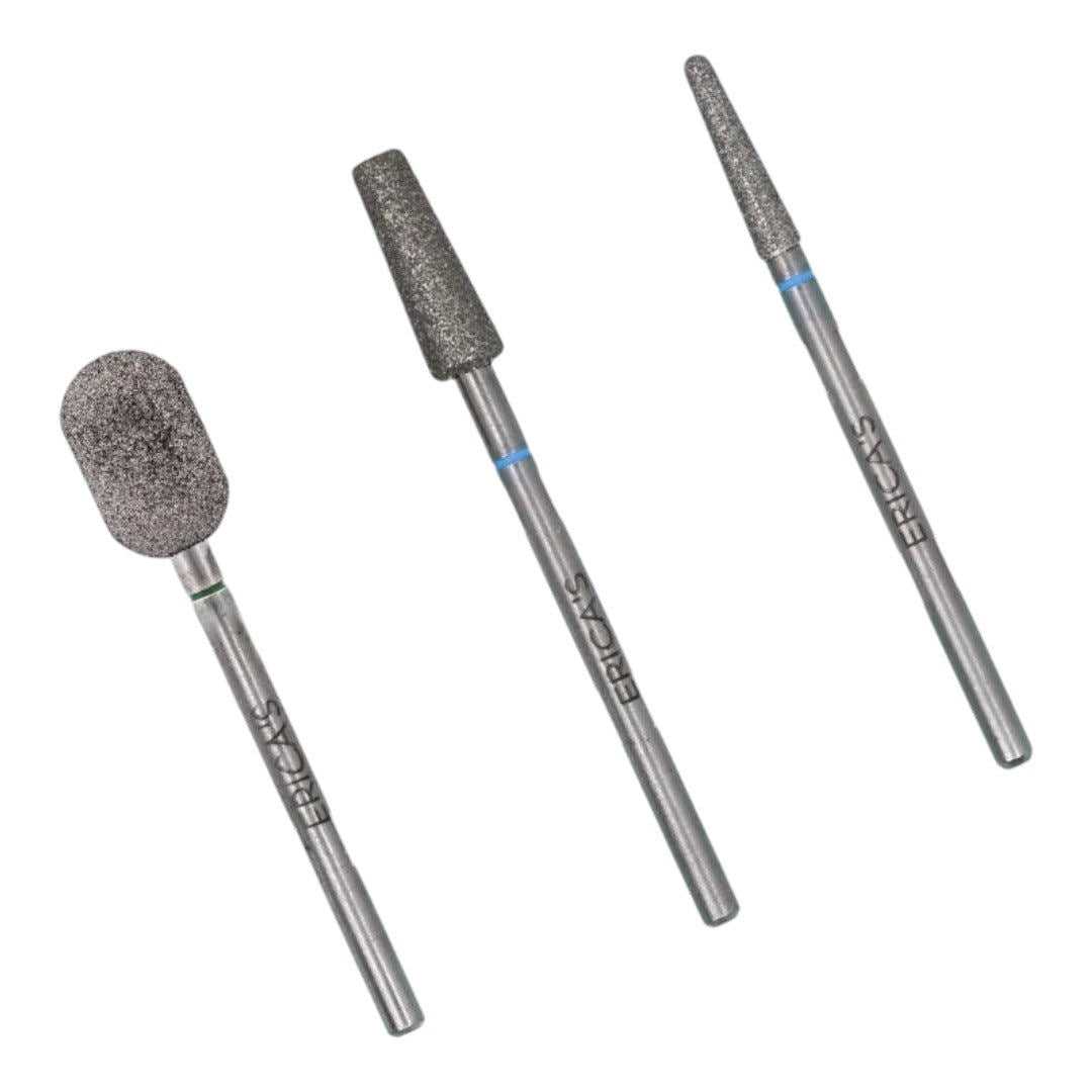 Erica's ATA Nail Drill Bits - Pedi + Toes Kit 3/32 (3pcs)