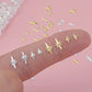 CNBS Nail Charms – Mixed Gold/White Nail Rivet Stars (6 Grids)