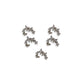 CNBS Nail Charms - Silver Bowknot w/ Crystal (5pcs)