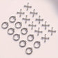 CNBS Nail Charms - Mixed X/0 Silver Designs 20pcs