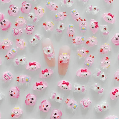 CNBS Nail Charms - Cute Pink Cartoon Characters