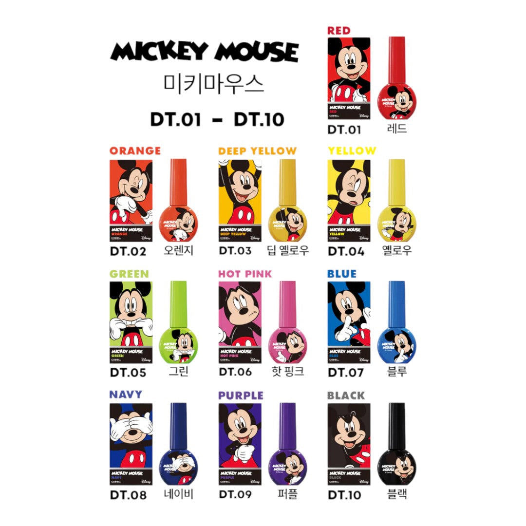 DGEL X DISNEY - Micky Mouse Gel Polish #DT01-10 Collection (Vivid)