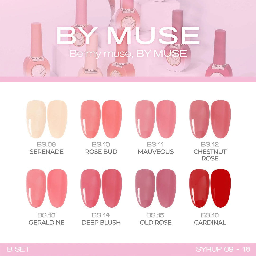 By Muse Syrup Gel Polish (HEMA-Free) #BS14 Deep Blush