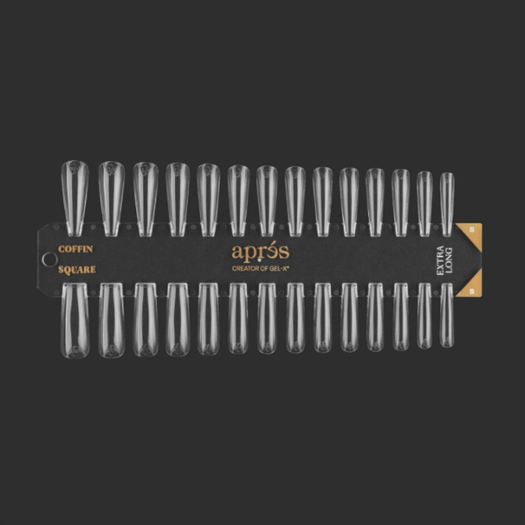 Apres Gel-X Tip Swatch - Sculpted Coffin/Square Extra Long