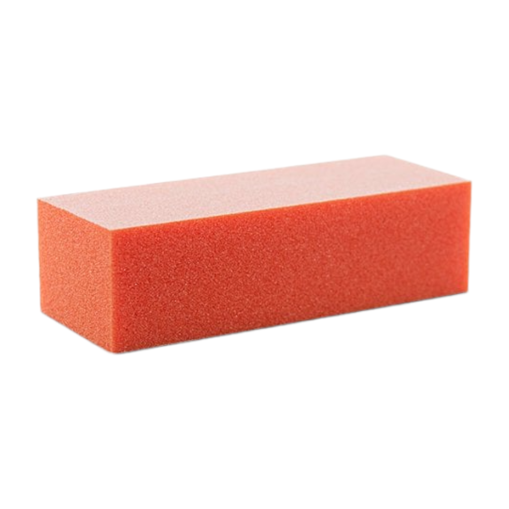 RED 3-Way Nail Buffer - Orange White 80/100/100 Grit