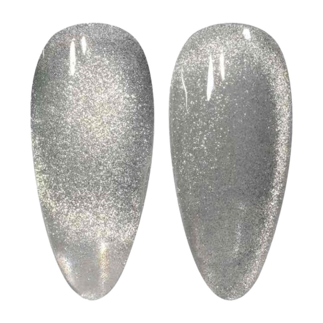 DND DC 9D Cat Eye Gel Polish - Silver Lynx #09
