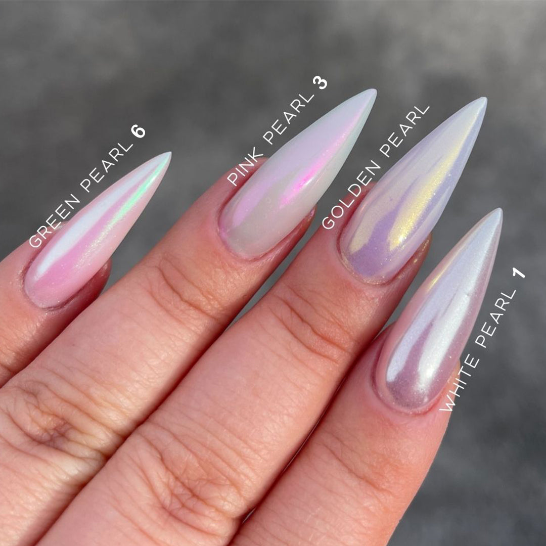 white pearl chrome nails, NAILPOP Chrome Effect 1g