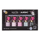 Apres Kuromi Naught & Nice Flash Glitter Gel Couleur W/ Pink Skull Cap Accessory (Set Of 5)