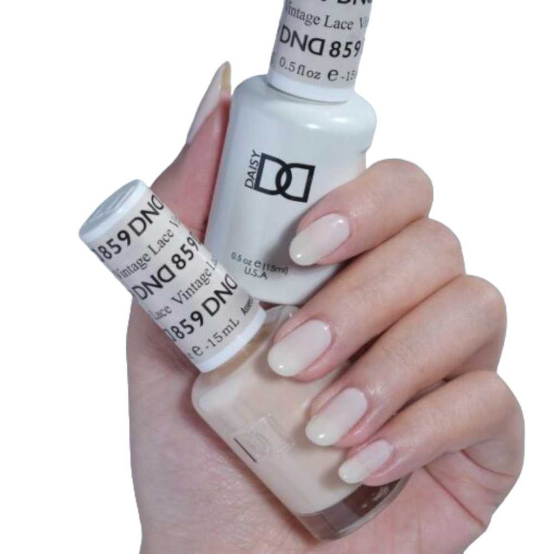 DND Sheer Gel & Lacquer Duo - Vintage Lace #859