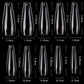 Cre8tion Nail Tips Box - Clear Coffin Long (600Pcs) #15139