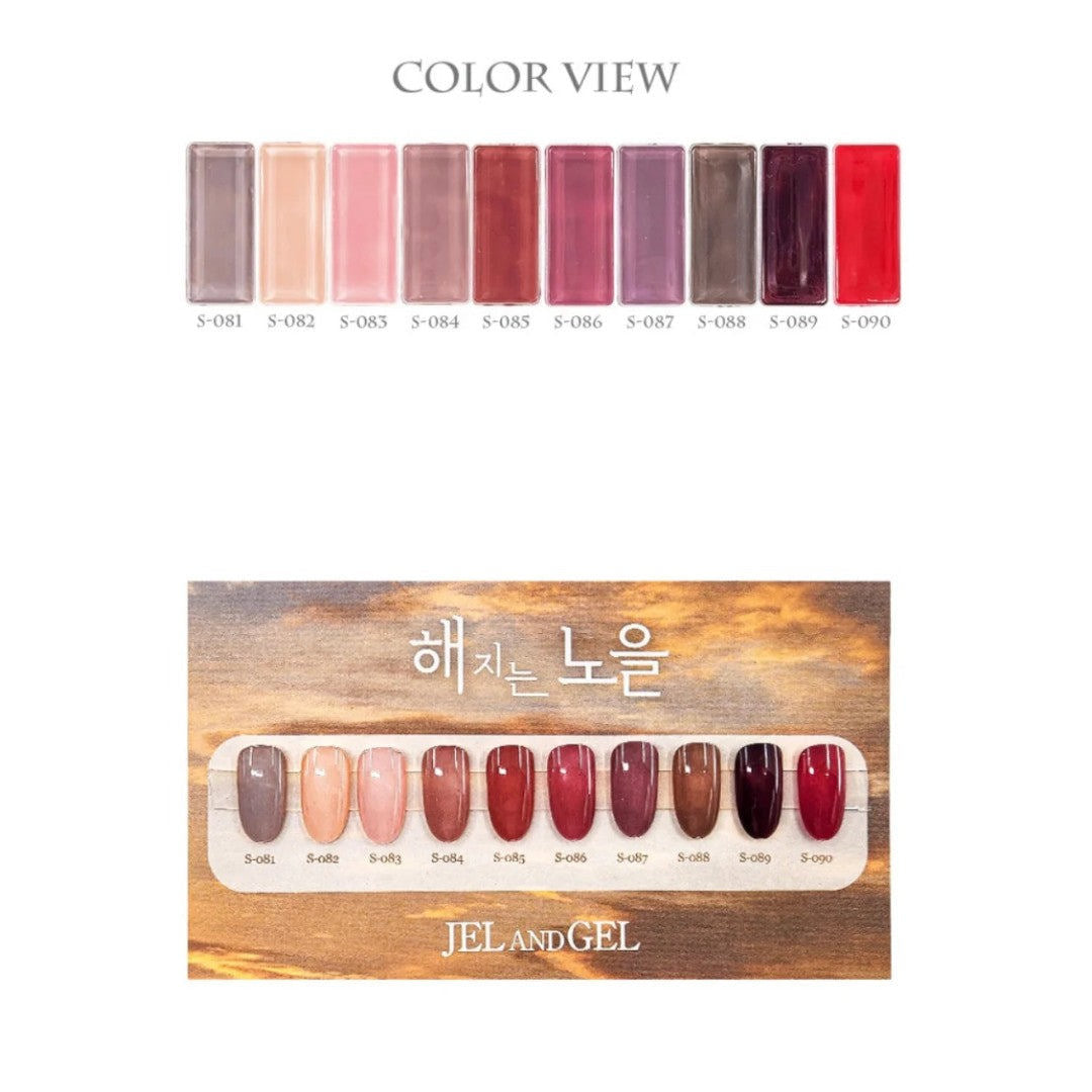 Jel and Gel Syrup Gel Polish - Sunset Collection #S81-90 (10pcs)