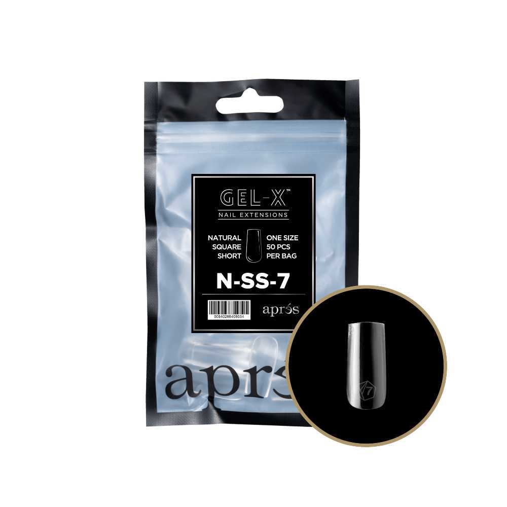 Apres Gel-X Refill Tips 2.0 - Natural Square Short (50Pcs)