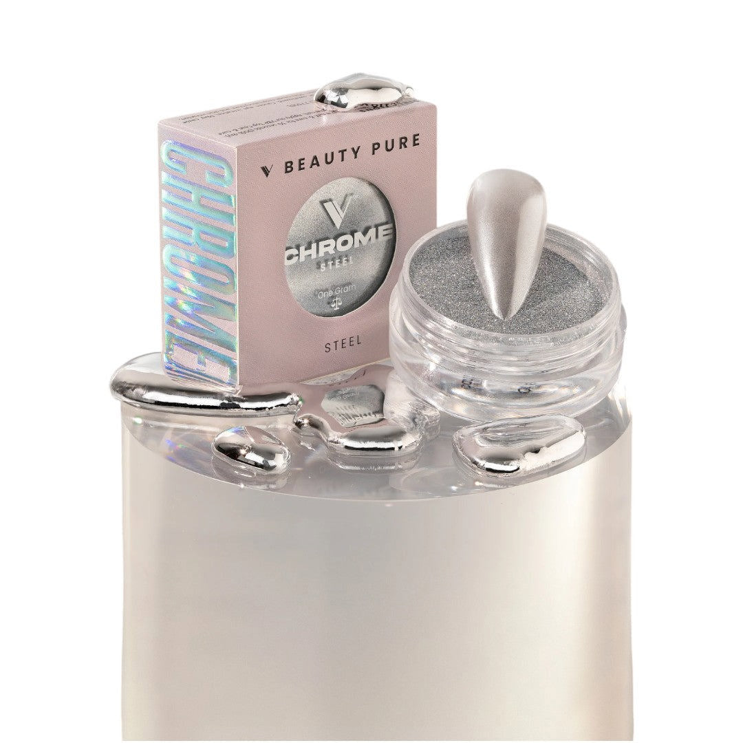V Beauty Pure Chrome Powder - Steel