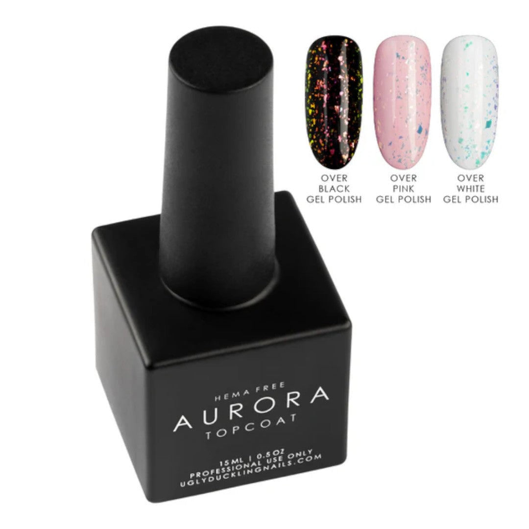 Ugly Duckling Non-Wipe Gel Top Coat (HEMA-Free) - Aurora
