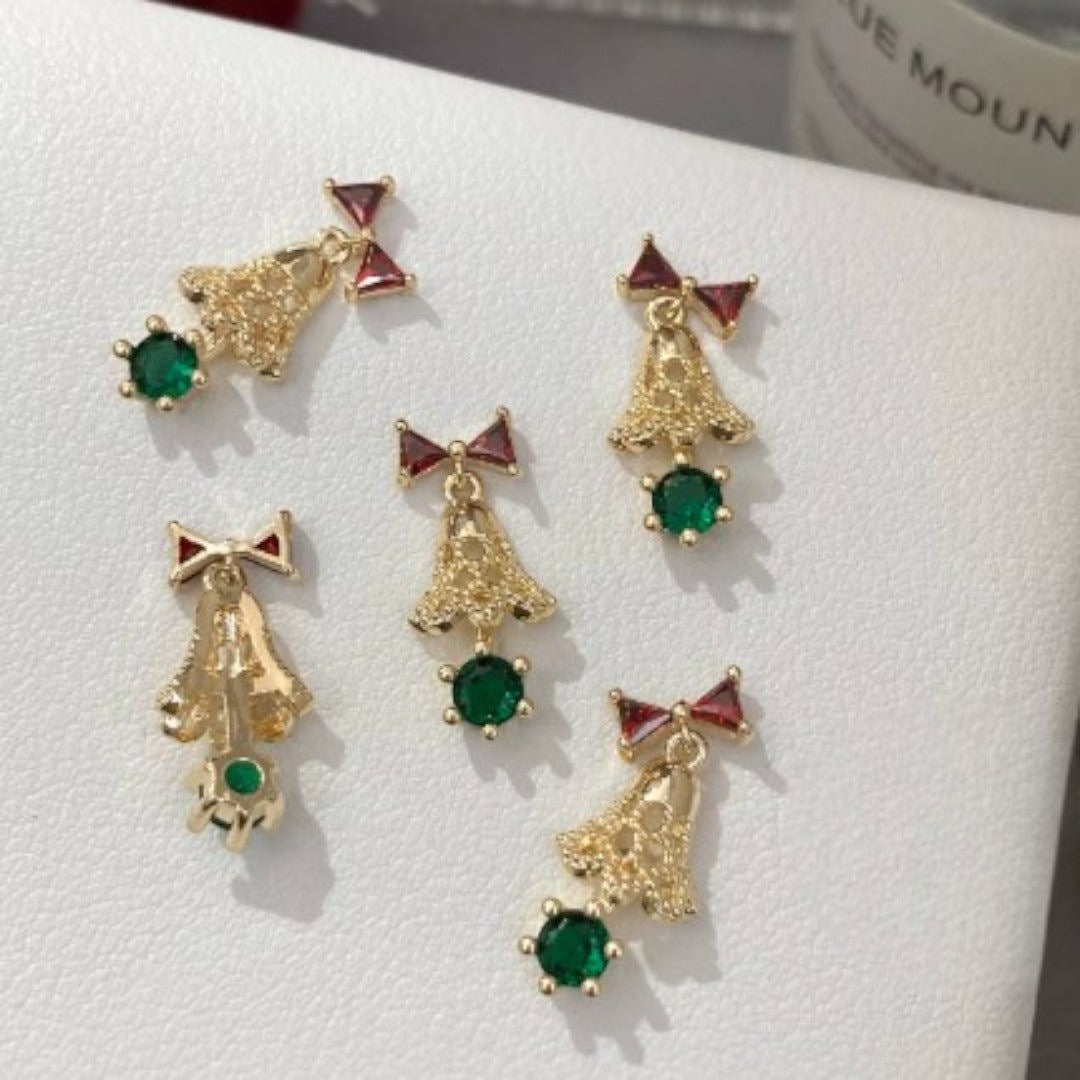 CNBS Nail Charms - Christmas Bell & Candy Canes (5pcs)