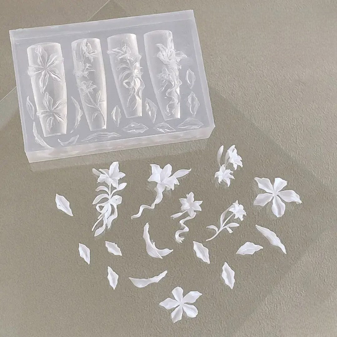 CNBS 3D Silicone Mould – Mixed Lily Flower Designs