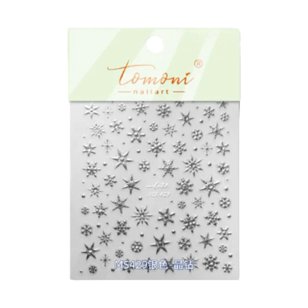 CNBS Nail Stickers - Metallic Snowflakes