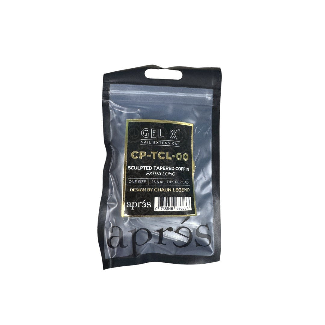 Apres X Chaun Legend Gel-X Refill Tips - Sculpted Tapered Coffin Extra Long (50Pcs)
