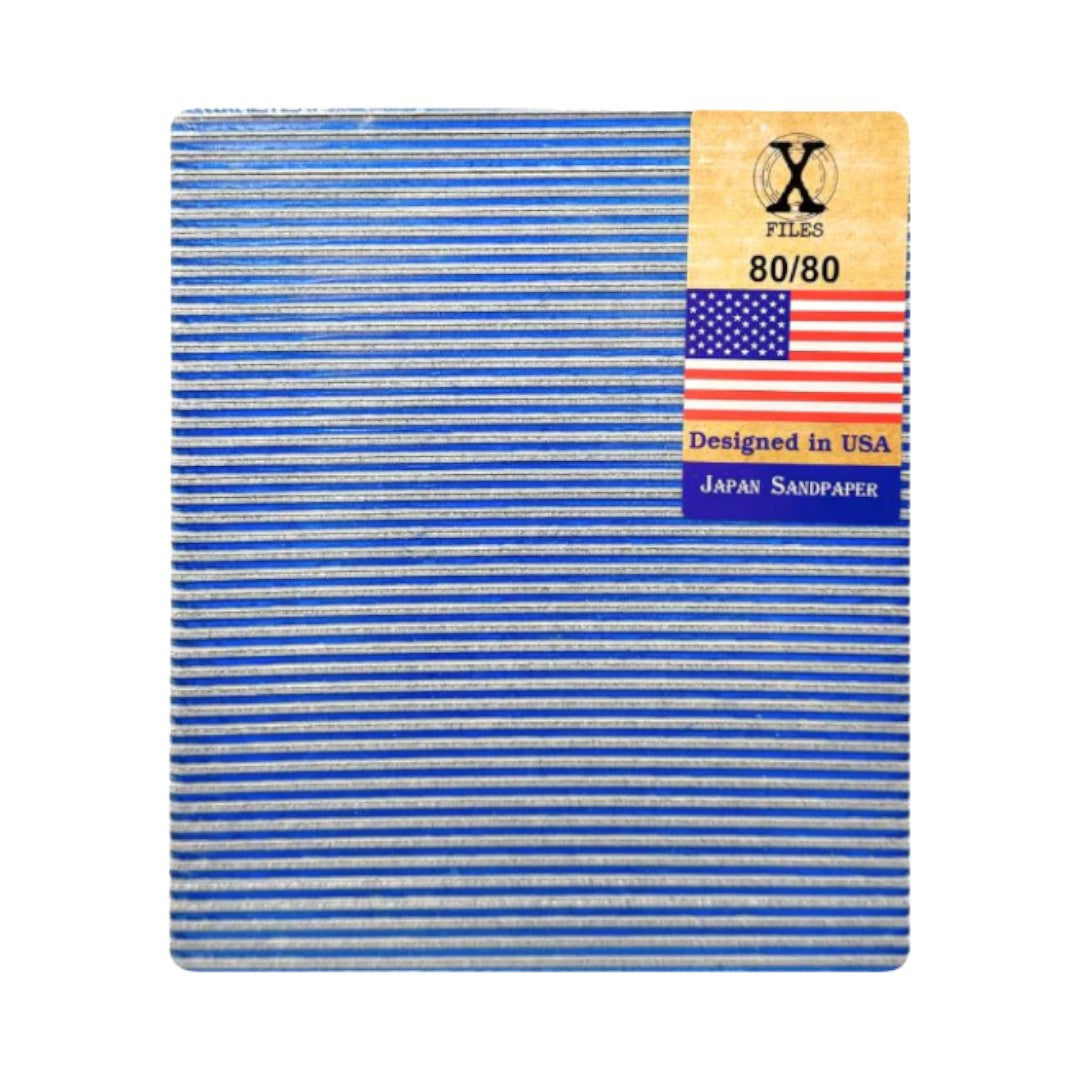 X-Files Nail Files - Zebra 80/80 Grit (Pack of 50)