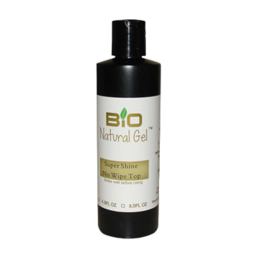 Bio Natural Gel Top Coat Refill - No Wipe Super Shine 8Oz