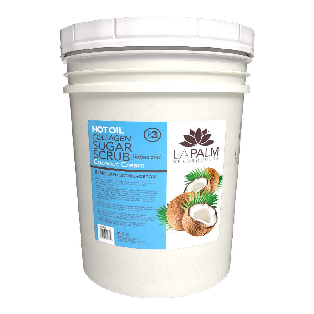 La Palm Hot Oil Sugar Scrub - Coconut Cream 5Gal Bucket