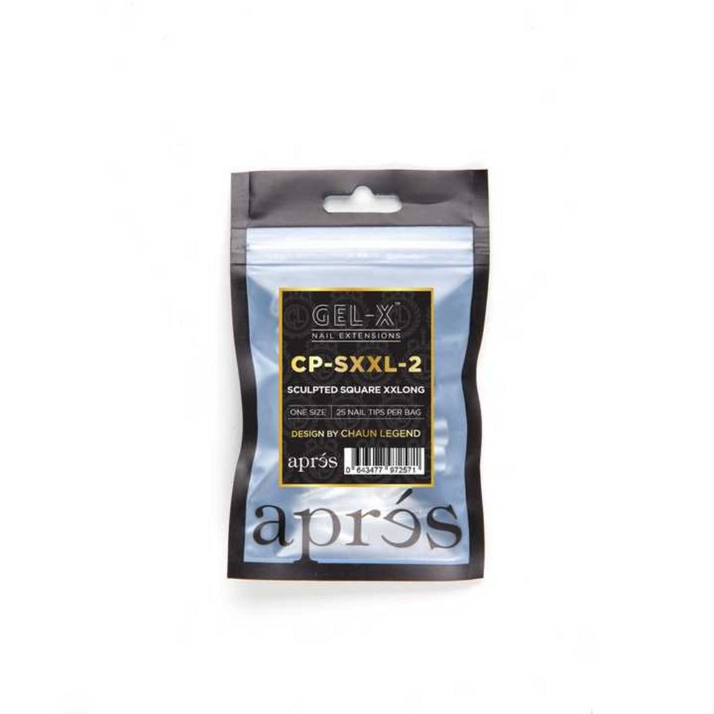Apres X Chaun Legend Gel-X Refill Tips - Sculpted Square Xxlong (50Pcs)