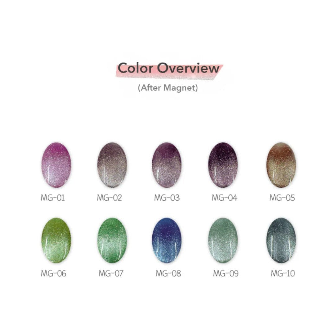 Jel and Gel Cat Eye Gel Polish - Starlight Garden 1 Collection #MG01-10 (10pcs)