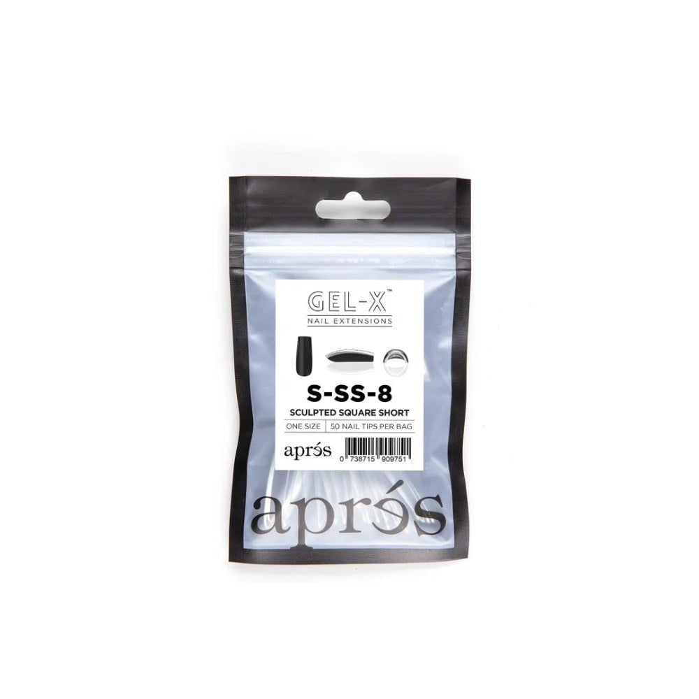 Apres Gel-X Refill Tips - Sculpted Square Short (50Pcs)