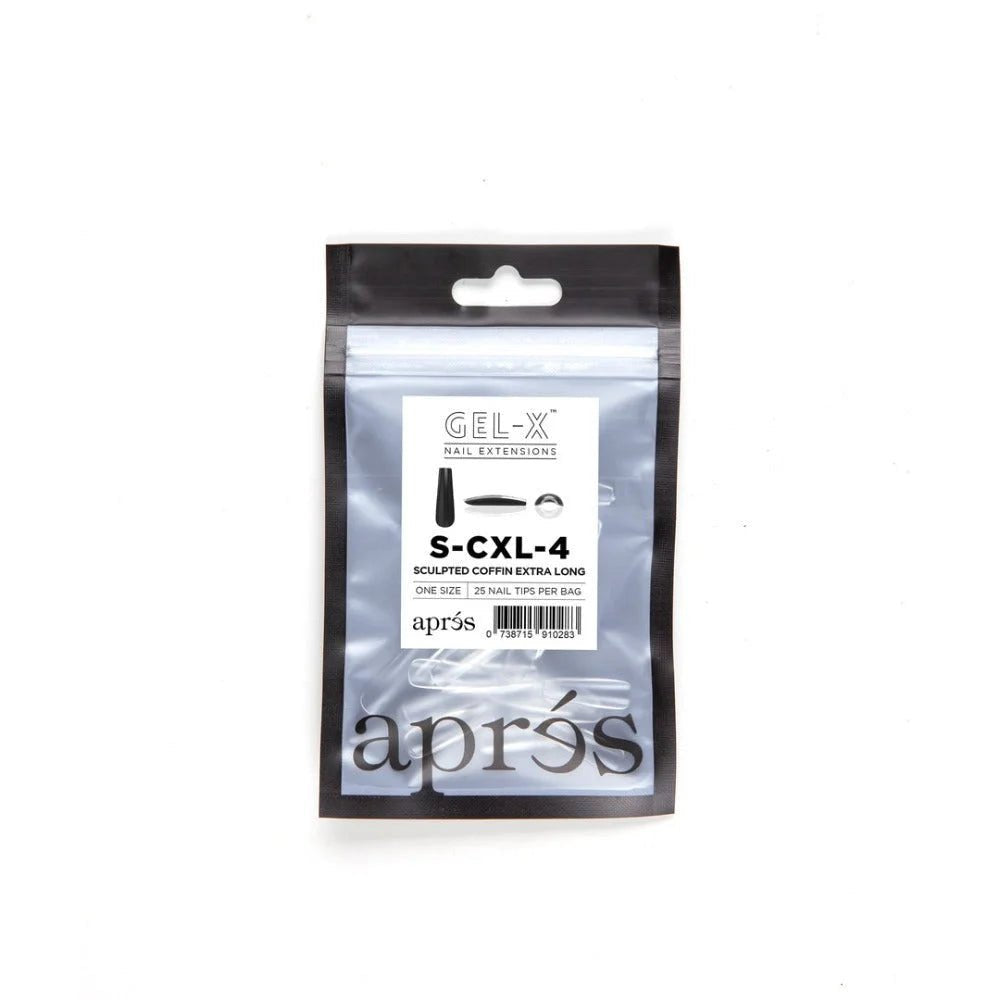 Apres Gel-X Refill Tips - Sculpted Coffin Extra Long (50Pcs)